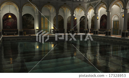 Roman Baths at Night 17328953