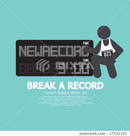 The Athlete With Break A Record Banner The Athlete With Break A Record Banner 17332102