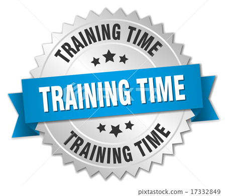 training time 3d silver badge with blue ribbon training time 3d silver badge with blue ribbon 17332849