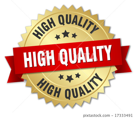 high quality 3d gold badge with red ribbon high quality 3d gold badge with red ribbon 17333491