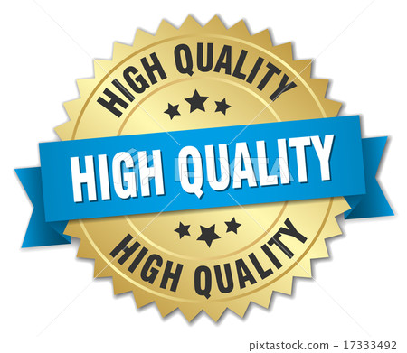 high quality 3d gold badge with blue ribbon high quality 3d gold badge with blue ribbon 17333492