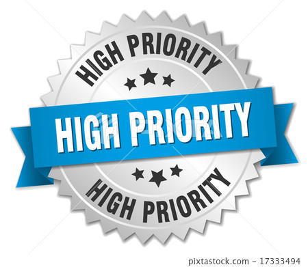 high priority 3d silver badge with blue ribbon high priority 3d silver badge with blue ribbon 17333494