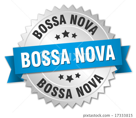 bossa nova 3d silver badge with blue ribbon bossa nova 3d silver badge with blue ribbon 17333815