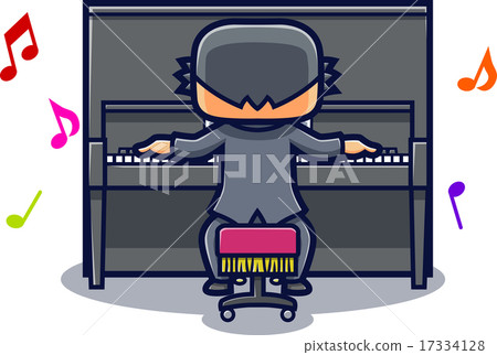 Men with upright piano 17334128