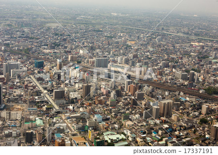 Aerial view of Owari Ichinomiya station in Aichi prefecture Aerial view of Owari Ichinomiya station in Aichi prefecture 17337191