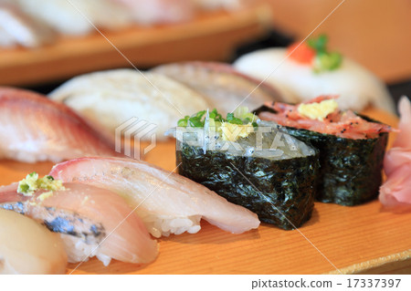 Assorted delicious sushi Assorted delicious sushi 17337397