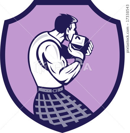 Scotsman Weight Throw Crest Retro 17338543