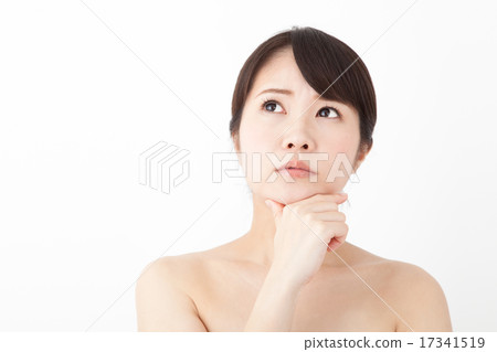 A young woman with doubts on beauty image A young woman with doubts on beauty image 17341519