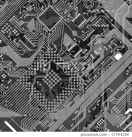 monochrome industrial circuit board texture 17344294