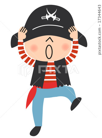 Child with disguise of pirate 17344643