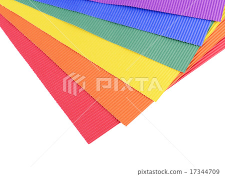 Set of a color crepe paper close up 17344709
