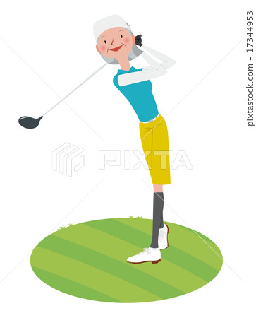 Women playing golf Women playing golf 17344953