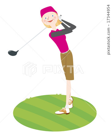 Women playing golf 17344954