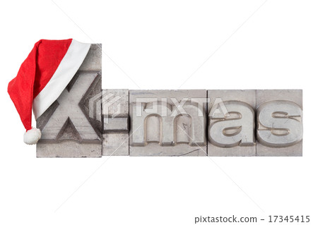 Red santa hat on the word X-mas 17345415