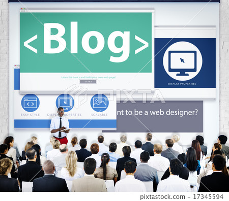 Business People Presentation Seminar Blog Concept Business People Presentation Seminar Blog Concept 17345594