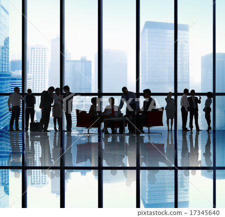 Business People Silhouette Team Communication Concept 17345640