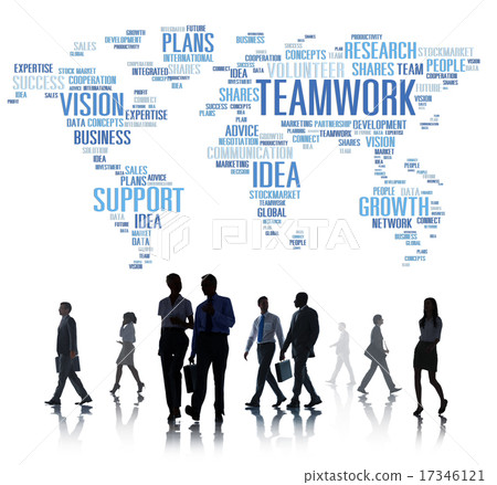 Global Business People Commuter Walking Teamwork Concept Global Business People Commuter Walking Teamwork Concept 17346121