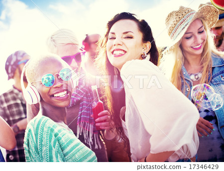Teenagers Friends Beach Party Happiness Concept 17346429