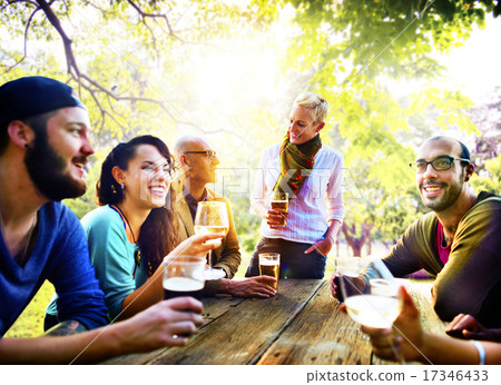 Diverse People Friends Hanging Out Drinking Concept Diverse People Friends Hanging Out Drinking Concept 17346433
