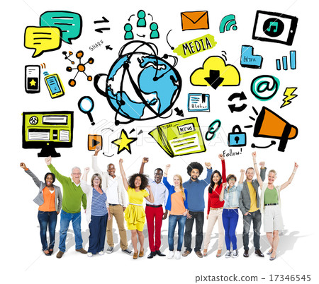 Diversity Casual People Media Celebration Team Sharing Concept Diversity Casual People Media Celebration Team Sharing Concept 17346545