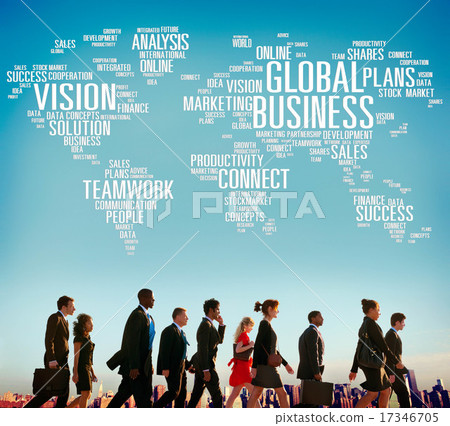Global Business Connect Vision Solution Teamwork Success Concept Global Business Connect Vision Solution Teamwork Success Concept 17346705