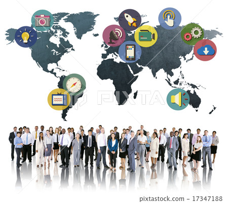 Global Media Social Media International Connection Concept Global Media Social Media International Connection Concept 17347188