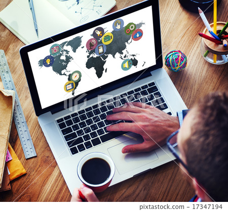 Global Media Social Media International Connection Concept 17347194