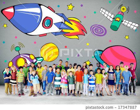 Planets Aircraft Drawing Earth Launch Concept 17347887