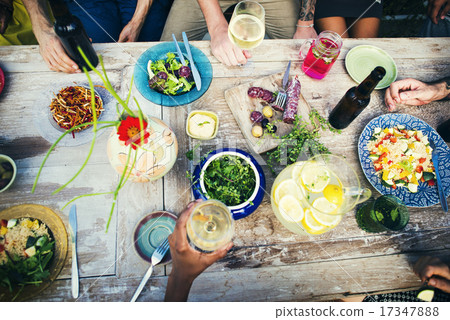 Food Table Healthy Delicious Organic Meal Concept 17347888