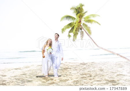 Couple Romance Beach Love Marriage Concept 17347889