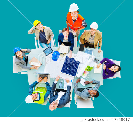 Architect Engineer Meeting Construction Design Concept Architect Engineer Meeting Construction Design Concept 17348017