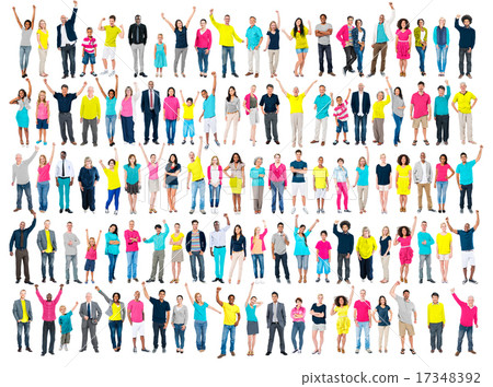 Multiethnic Casual People Togetherness Celebration Arms Raised C Multiethnic Casual People Togetherness Celebration Arms Raised C 17348392