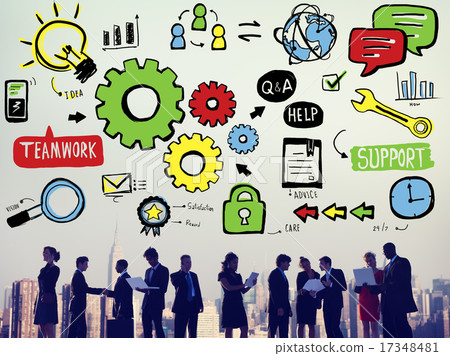 Teamwork Team Collaboration Connection Togetherness Unity Concep 17348481