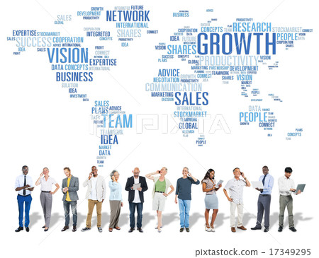 Global Business People Digital Device Technology Growth Concept 17349295
