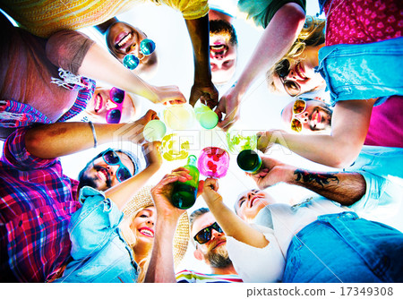 Beach Cheers Celebration Friendship Summer Fun Concept 17349308