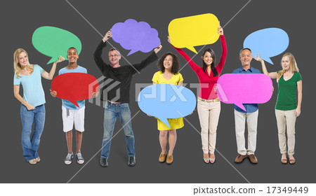Group Friends Opinion Speech Bubbles Expression Concept 17349449