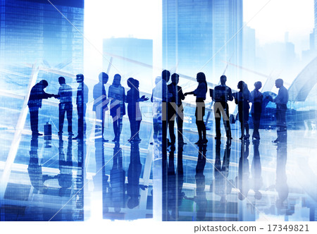 Silhouette People Discussion Meeting Cityscape Team Concept Silhouette People Discussion Meeting Cityscape Team Concept 17349821