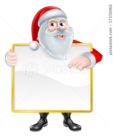 Santa Holding Sign 17350068