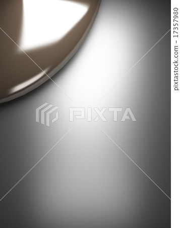 polished metal element on gray background 17357980