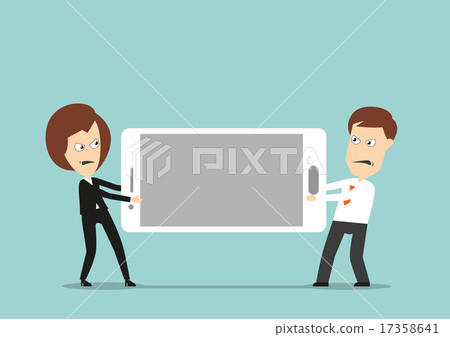 Business colleagues fighting over smartphone 17358641