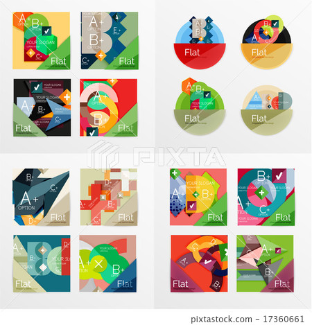 Modern geometric design temlates, universal diagram, banner, number options, workflow layout, steps Modern geometric design temlates, universal diagram, banner, number options, workflow layout, steps 17360661