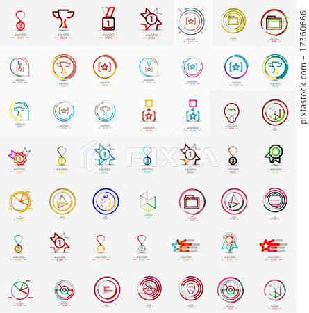 Large corporate company logo collection. Universal icon set for various ideas 17360666