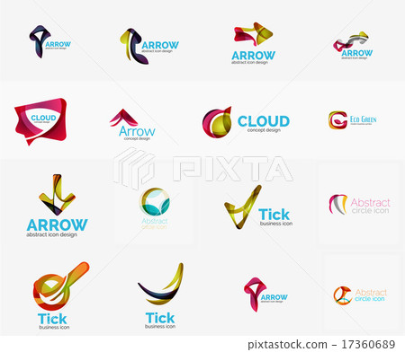 Set of universal company logo ideas, business icon collection Set of universal company logo ideas, business icon collection 17360689