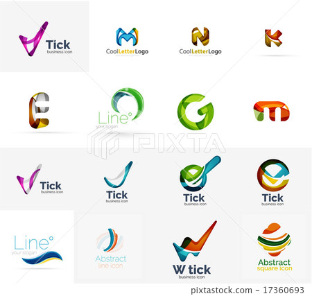 Set Of Universal Company Logo Ideas Business Stock Illustration