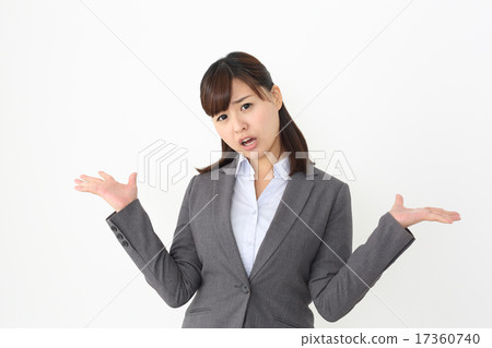 A business woman giving up giving up both hands A business woman giving up giving up both hands 17360740