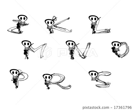 alphabet with skulls j - s alphabet with skulls j - s 17361796