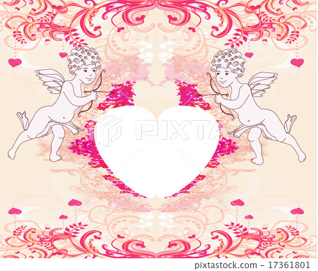 happy valentines day card with cupid 17361801