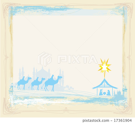 traditional Christian Christmas Nativity scene - Stock Illustration ...