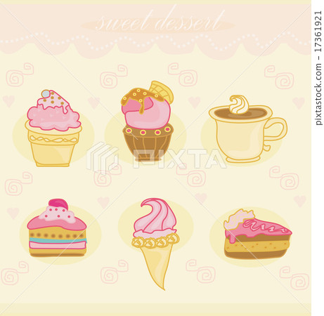sweet dessert set background sweet dessert set background 17361921