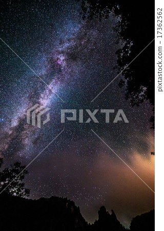 Milky Way and Clouds in the Valley 17362562